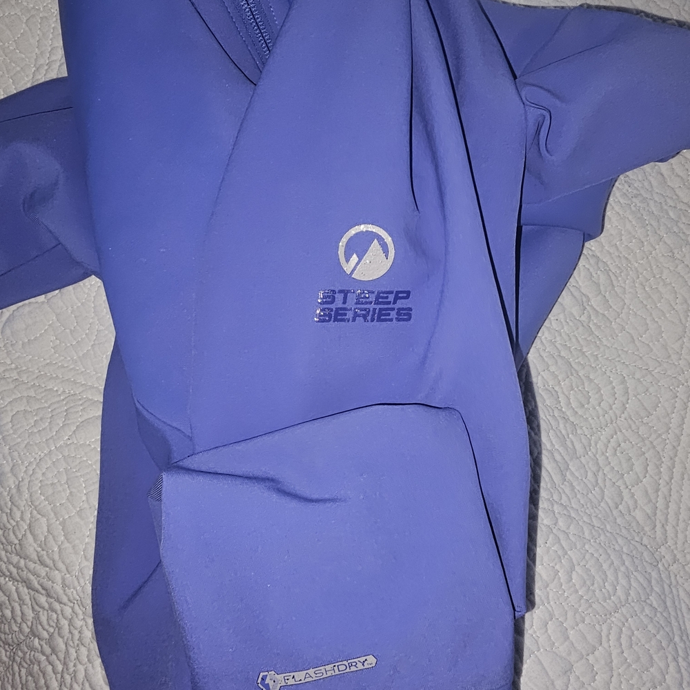 Womens The North Face Purple Hooded Jacket Size Large Sweater - Picture 3 of 4